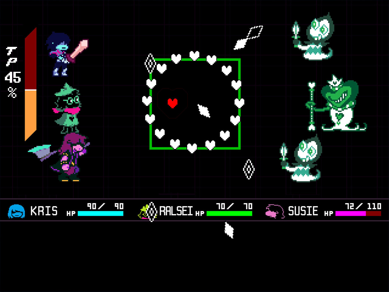Una escena del Capítulo 5 de Deltarune, "Festival Day".